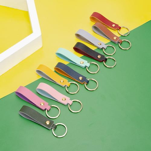 Iron Key Fecho, Couro do plutônio, with ferro, joias de moda & unissex, Mais cores pare escolha, 85x20mm, vendido por PC