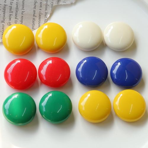 Hair Accessories DIY Findings Resin Flat Round Sold By PC