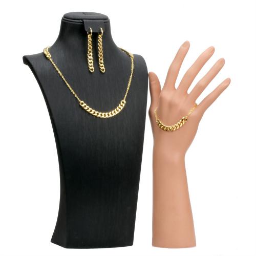 Brass Ensemble de bijoux, laiton, Placage, styles différents pour le choix & pour femme, doré, Vendu par PC