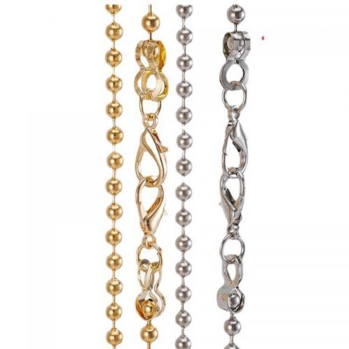 Żelazny łańcuch biżuteria, żelazo, ze Stop, Powlekane, różnej wielkości do wyboru & różne style do wyboru, dostępnych więcej kolorów, długość 120 cm, sprzedane przez PC