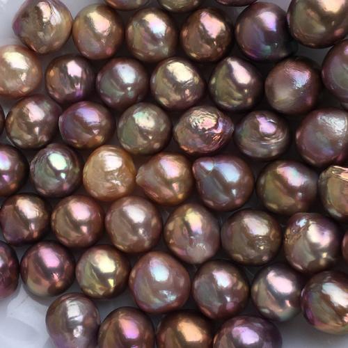 Baroko Kultūringas gėlavandenių perlų karoliukai, Gėlo vandens perlų, Barokas, Pasidaryk pats & ne skylė, multi-colored, 12-15mm, Pardavė PC