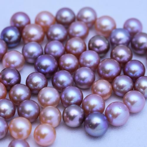 Cultured Round Freshwater Pearl Beads DIY & no hole Sold By PC