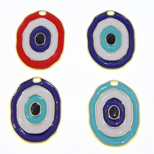Evil Eye Pendants Zinc Alloy KC gold color plated fashion jewelry & DIY & enamel nickel lead & cadmium free Approx Sold By Bag