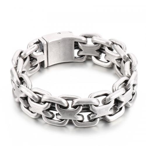 Stainless Steel Jewelry Bracelet 304 Stainless Steel Vacuum Ion Plating fashion jewelry & for man Sold By PC