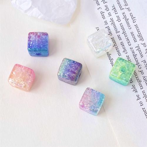 Acrylic Jewelry Beads Square DIY Approx 4mm Sold By Bag