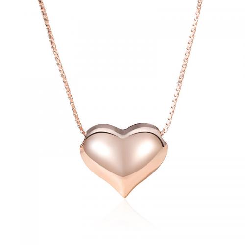 925 Sterling Silver Necklaces with 5CM extender chain Heart polished for woman Length Approx 40 cm Sold By PC