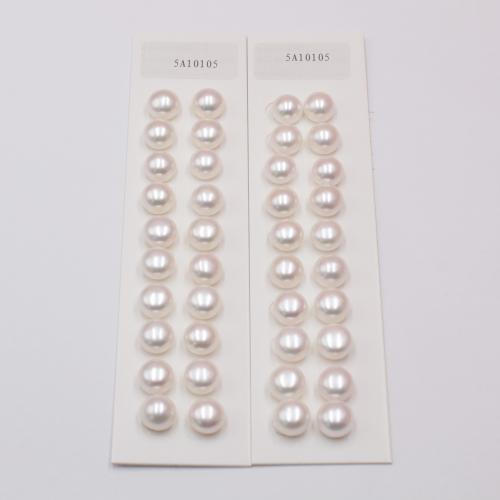 Pola bušenih Kulturan Slatkovodni Pearl perle, Stan Okrugli, različite veličine za izbor, više boja za izbor, 10Parovi/Lot, Prodano By Lot