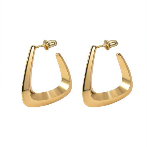 Brass Stud Earring fashion jewelry & for woman golden nickel lead & cadmium free 28mm Sold By Pair