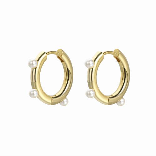 Brass Leverback Earring with Plastic Pearl fashion jewelry & for woman nickel lead & cadmium free 21mm Sold By Pair