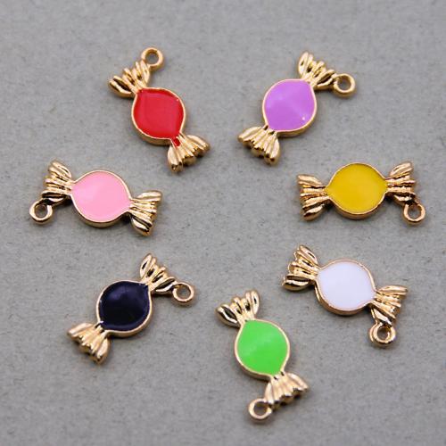 Zinc Alloy Enamel Pendants Candy KC gold color plated fashion jewelry & DIY nickel lead & cadmium free Approx Sold By Bag
