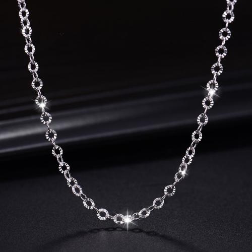 Sweater Chain Necklace 925 Sterling Silver fashion jewelry & for woman nickel lead & cadmium free Length Approx 45 cm Sold By PC