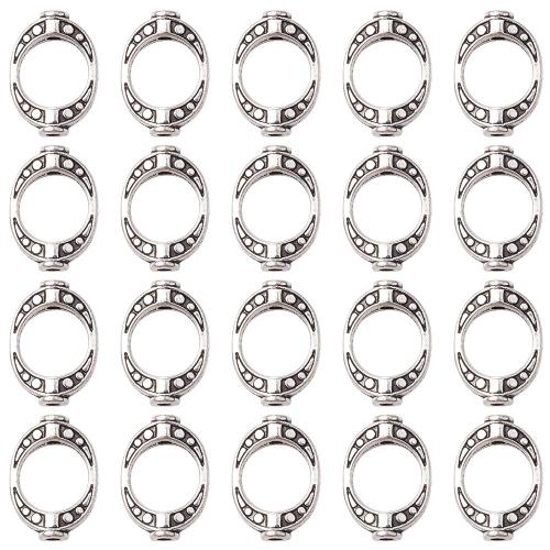 Zinc Alloy Beads Flower antique silver color plated DIY nickel lead & cadmium free Sold By Bag