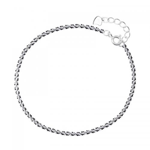 925 Sterling Silver Bangle Bracelet, plated, different styles for choice & for woman, silver color, Sold By PC