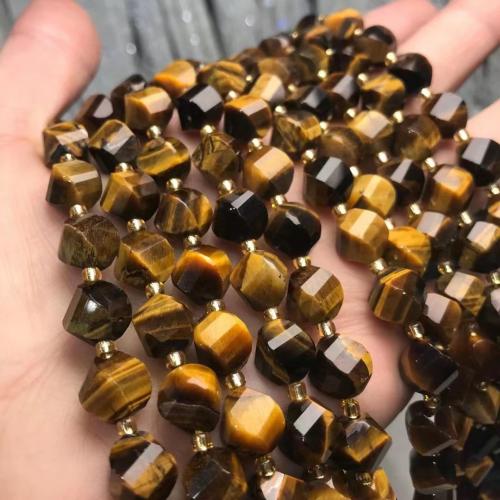 Tiger Eye Beads, poleret, naturlige & du kan DIY, 9x10mm, Solgt Per Ca. 38-40 cm Strand