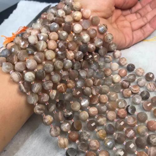 Moonstone Beads, Månesten, poleret, naturlige & du kan DIY, brun, 9x10mm, Solgt Per Ca. 38-40 cm Strand