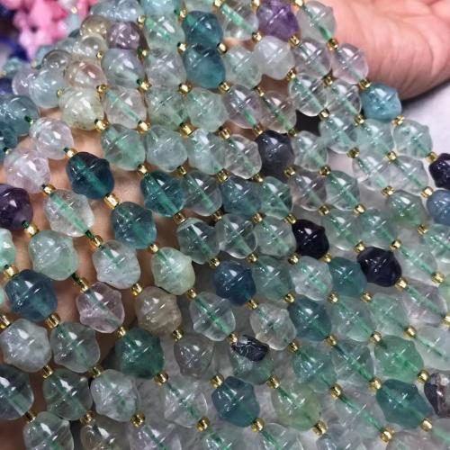 Fluorit Beads, Farverige Fluorite, Bell, poleret, naturlige & du kan DIY, 10x11mm, Solgt Per Ca. 38-40 cm Strand
