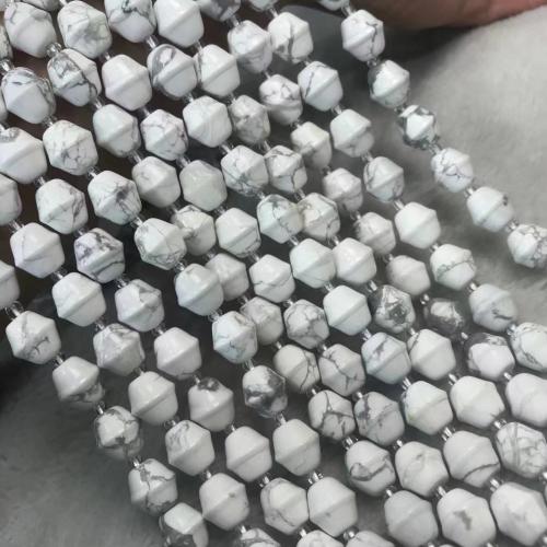 Abalorios de Turquesa, Magnesita, Cascabel, pulido, natural & Bricolaje, Blanco, beads size 10x11mm, Vendido para aproximado 38-40 cm Sarta
