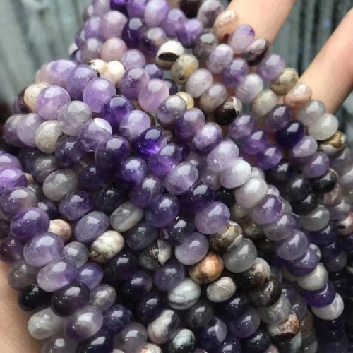 Naturlig ametist pärlor, polerad, naturliga & DIY & slät, purpur, beads size 5x8mm, Såld Per Ca 38-40 cm Strand