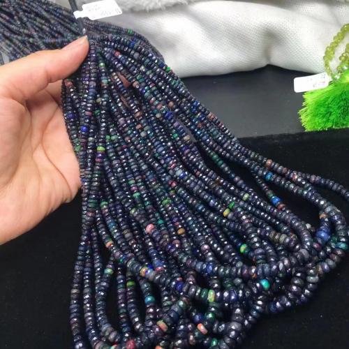 Gemstone Jewelry Beads Opal polished natural & DIY & faceted black beads length 4-6mm Sold Per Approx 40 cm Strand