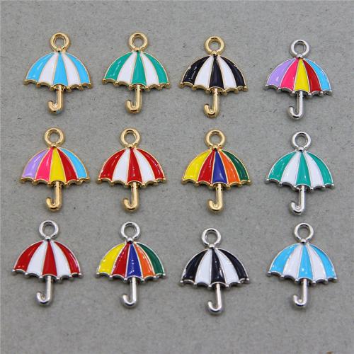 Zinc Alloy Enamel Pendants Umbrella plated fashion jewelry & DIY nickel lead & cadmium free Approx Sold By Bag