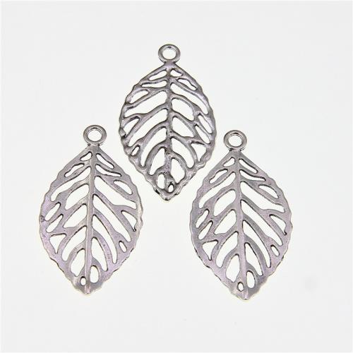 Zinc Alloy Leaf Pendants platinum color plated fashion jewelry & DIY & hollow nickel lead & cadmium free Approx Sold By Bag