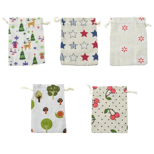 Jewelry Pouches Bags Cotton printing durable  Sold By Bag