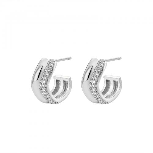 Brass Stud Earring fashion jewelry & for woman & with rhinestone nickel lead & cadmium free Sold By Pair