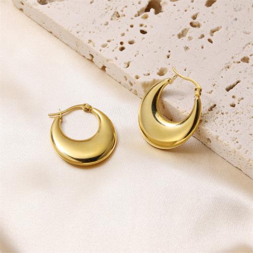 Stainless Steel Lever Back Earring 304 Stainless Steel Geometrical Pattern 18K gold plated fashion jewelry & for woman nickel lead & cadmium free Sold By Pair