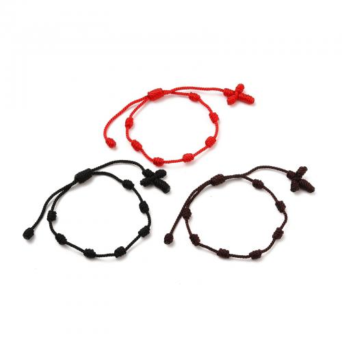 Chain Woven Bracelets Nylon Cord handmade fashion jewelry & Unisex Internal 45-85mmuff0 mm Approx Sold By Bag