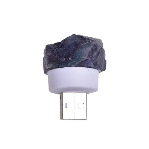 Quartz Night Light with Plastic irregular with USB interface & natural Quartz length 30-40mm Sold By PC