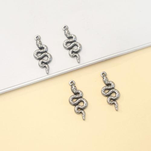 Stainless Steel Animal Pendants 304 Stainless Steel Snake polished fashion jewelry & DIY original color Sold By PC
