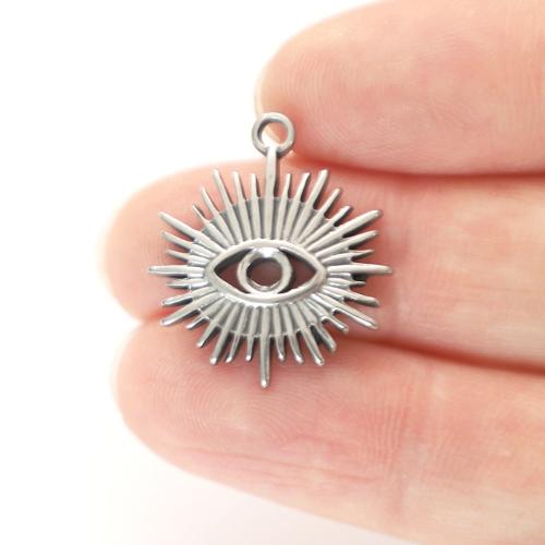 Evil Eye Pendants 304 Stainless Steel polished fashion jewelry & DIY original color Sold By PC
