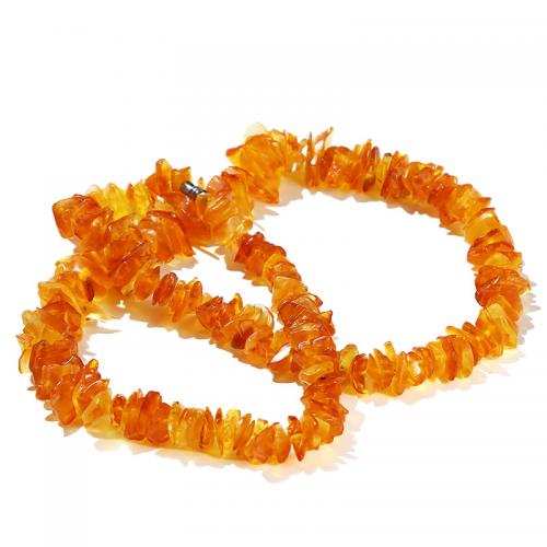 Beeswax Necklace irregular handmade natural & for woman beads length  14-18mm Length Approx 17.7 Inch Sold By PC