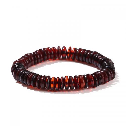 Amber Bracelet handmade & for woman blood red Length Approx 7-8.3 Inch Sold By PC