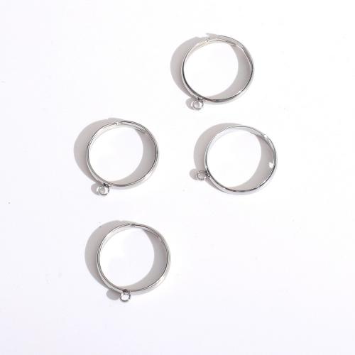 304 Stainless Steel Loop Ring Base Donut polished fashion jewelry & DIY original color Sold By PC
