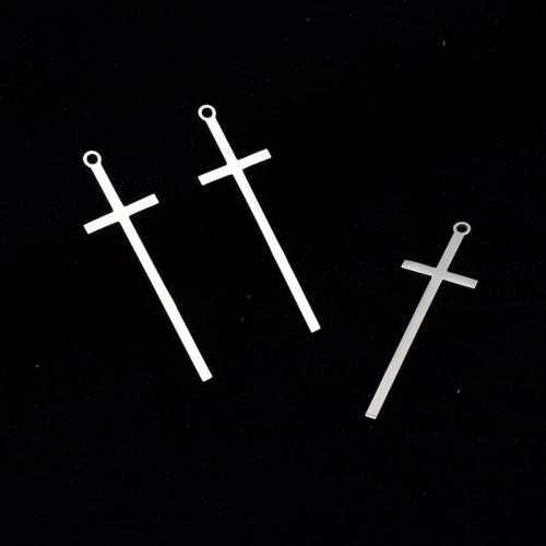Stainless Steel Cross Pendants 304 Stainless Steel polished fashion jewelry & DIY original color Sold By PC