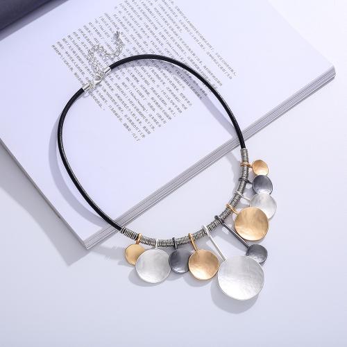 Zinc Alloy Jewelry Necklace with Wax Cord plated fashion jewelry & for woman nickel lead & cadmium free Length Approx 45 cm Sold By PC