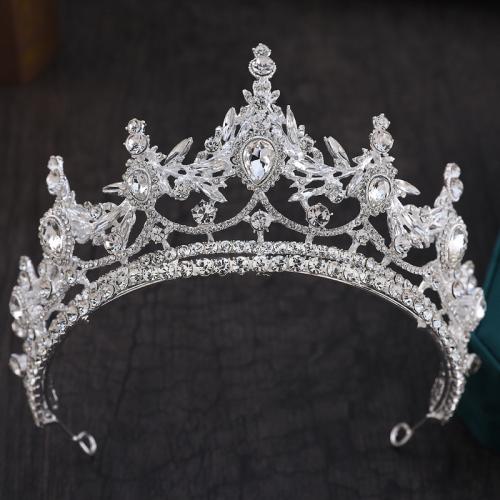 Bridal Tiaras Zinc Alloy fashion jewelry & for woman & with rhinestone nickel lead & cadmium free diameter 140mm height 75mm arc length 300mm Sold By PC