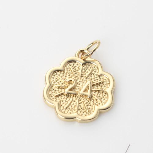 Brass Clover Pendant Four Leaf Clover gold color plated DIY nickel lead & cadmium free Sold By PC