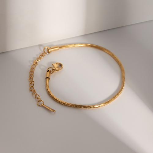 Stainless Steel Jewelry Bracelet 304 Stainless Steel with 5cm extender chain Bowknot plated fashion jewelry golden Length 16.5 cm Sold By PC