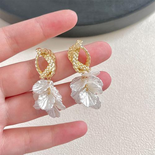 Zinc Alloy Drop Earrings with Acrylic plated fashion jewelry golden nickel lead & cadmium free Sold By Pair