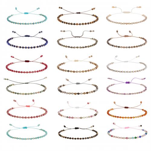 Gemstone Bracelets Natural Stone with Cotton Thread handmade fashion jewelry & for woman Length Approx 18-23 cm Sold By PC