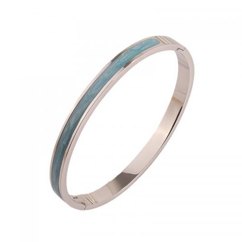 Stainless Steel Bangle 304 Stainless Steel plated for woman & enamel Sold By PC
