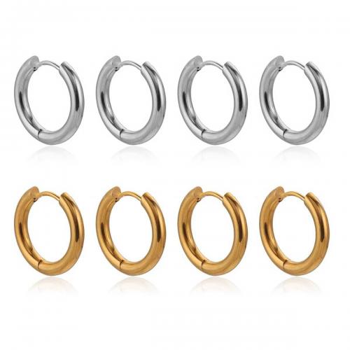 Stainless Steel Huggie Hoop Earring 304 Stainless Steel Vacuum Ion Plating fashion jewelry & for woman nickel lead & cadmium free Sold By PC