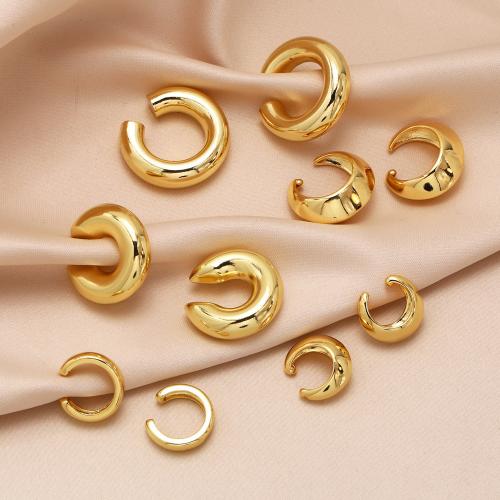 Brass Earring Clip plated fashion jewelry golden nickel lead & cadmium free Sold By Pair