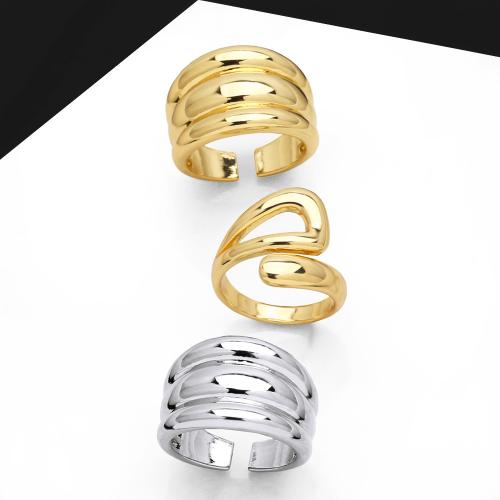 Messing ringen, plated, mode sieraden & verschillende ontwerpen voor de keuze, meer kleuren voor de keuze, nikkel, lood en cadmium vrij, Verkocht door PC