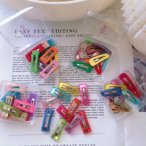 Hair Snap Clips Zinc Alloy with Acrylic Girl nickel lead & cadmium free 35mm Approx Sold By Box