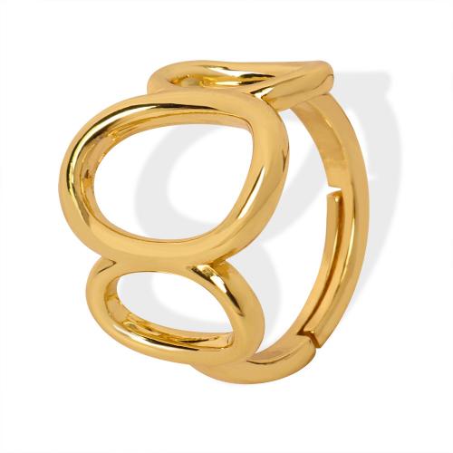 Messing ringen, plated, voor vrouw, gouden, Maat:7, Verkocht door PC