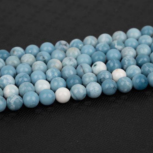 Gemstone Smycken Pärlor, Ange, Rund, polerad, DIY & olika storlek för val, blå, Såld Per Ca 38 cm Strand