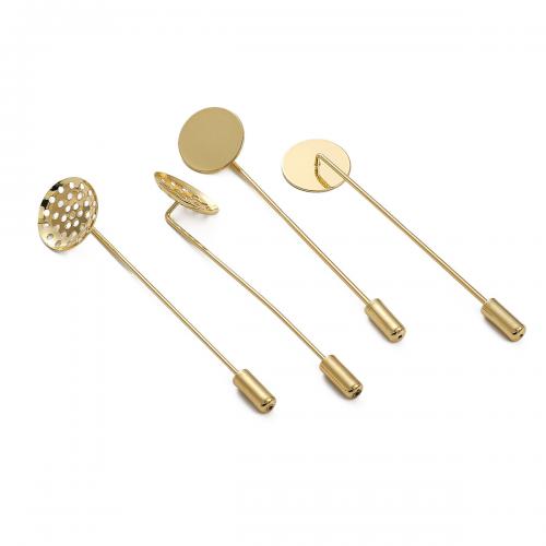 Brass Brooch Findings DIY  & for woman golden Sold By Set